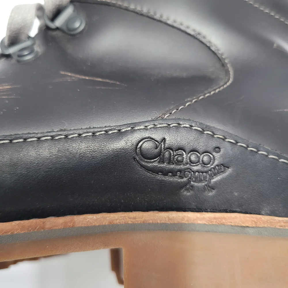 Womens Chaco Black Fields Hiking Lace Up Boots - Picture 10 of 11